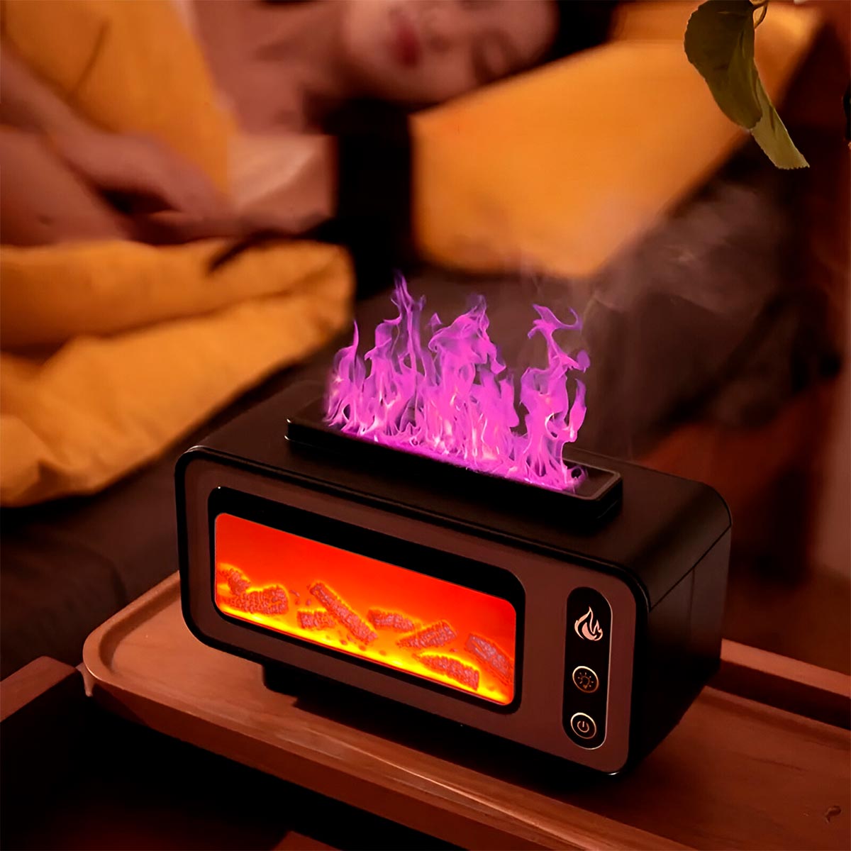 Humidificador Chimenea LED Difusor Aromas