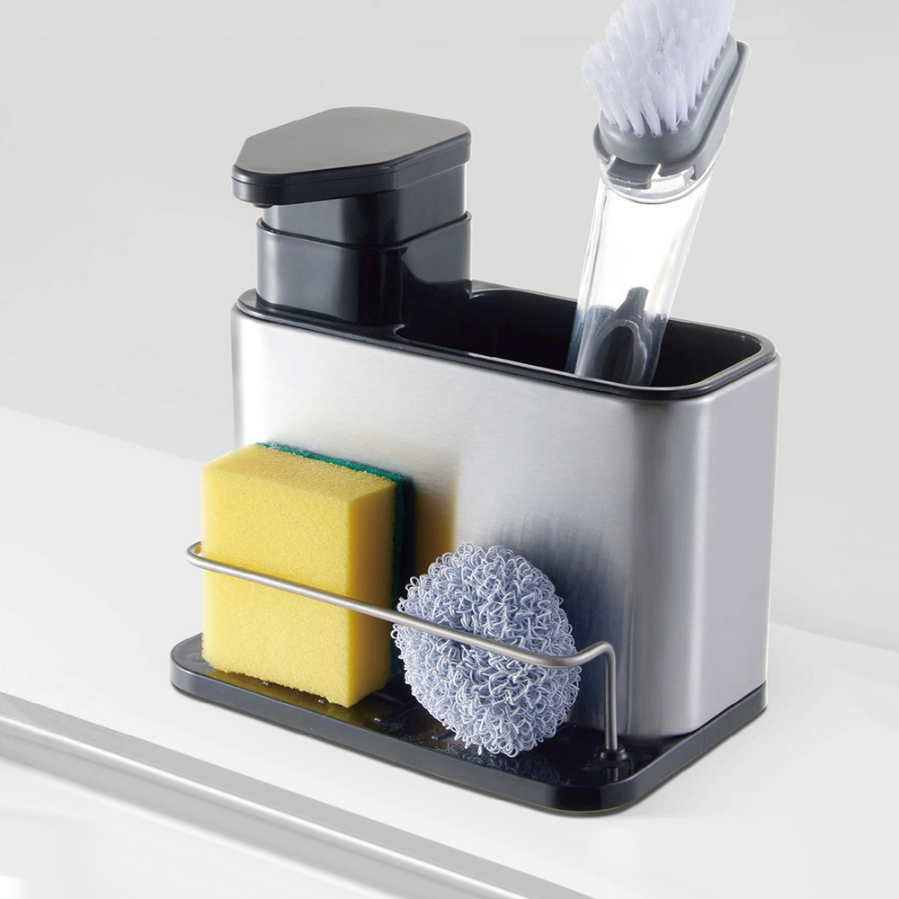 Organizador de lavadero 3 en 1 con dispensador de jabón Tidy