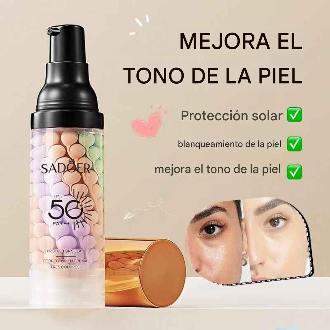 Protector Facial y Base de Maquillaje Tricolor