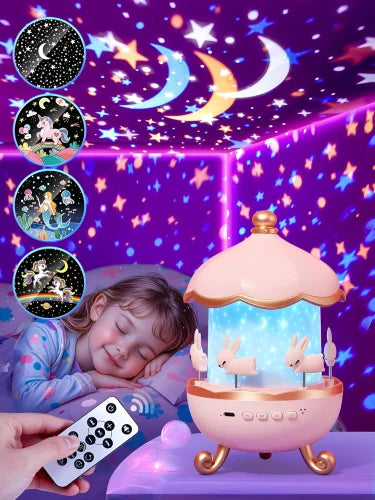 Proyector de Nocturno Recargable con 21 Colores,