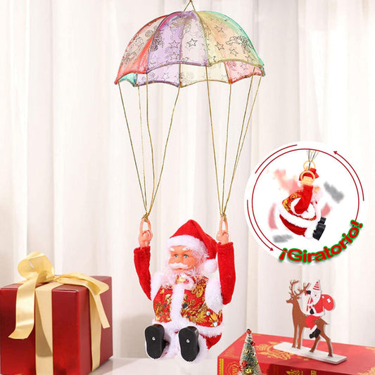Papá Noel Paraguas Colgante con Música y Movimiento