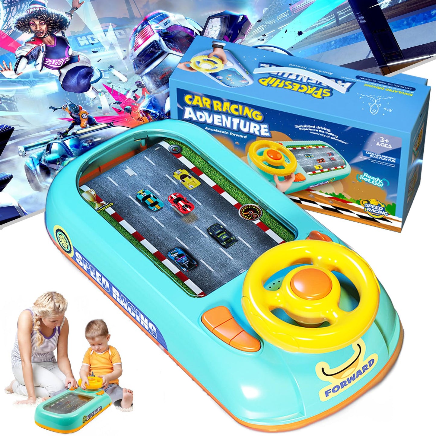 Simulador Infantil con Volante Interactivo