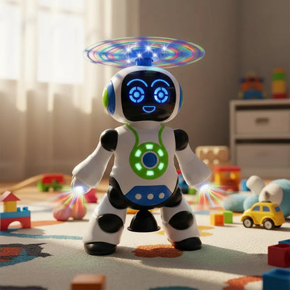 Robot Electrónico Inteligente De Baile Músical Rotación 360°