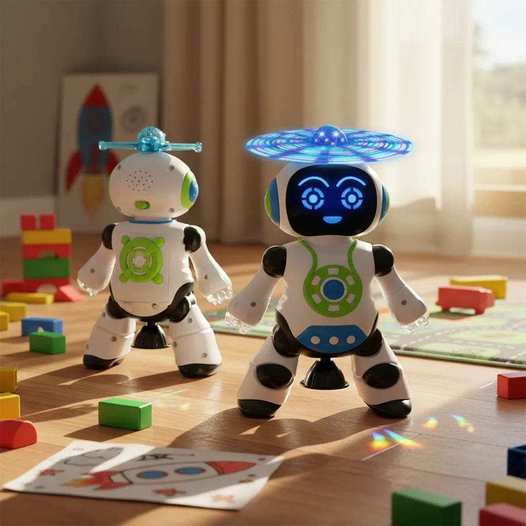 Robot Electrónico Inteligente De Baile Músical Rotación 360°