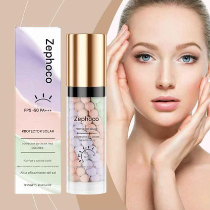 Protector Facial y Base de Maquillaje Tricolor