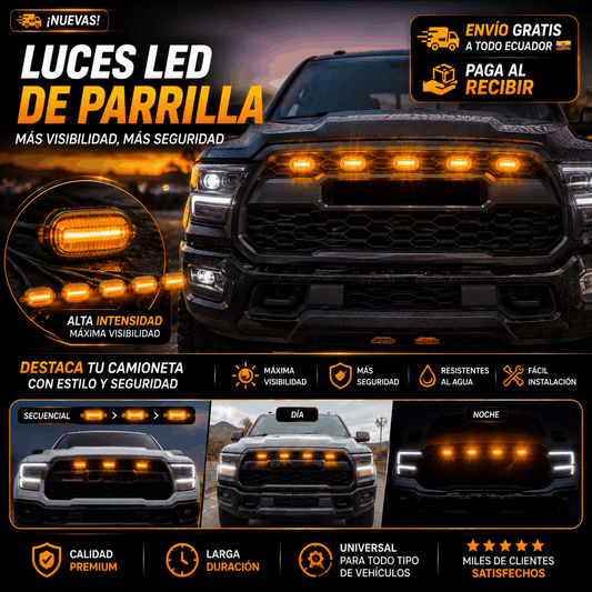 LUCES LED PARA PARRILLA DE CARROS